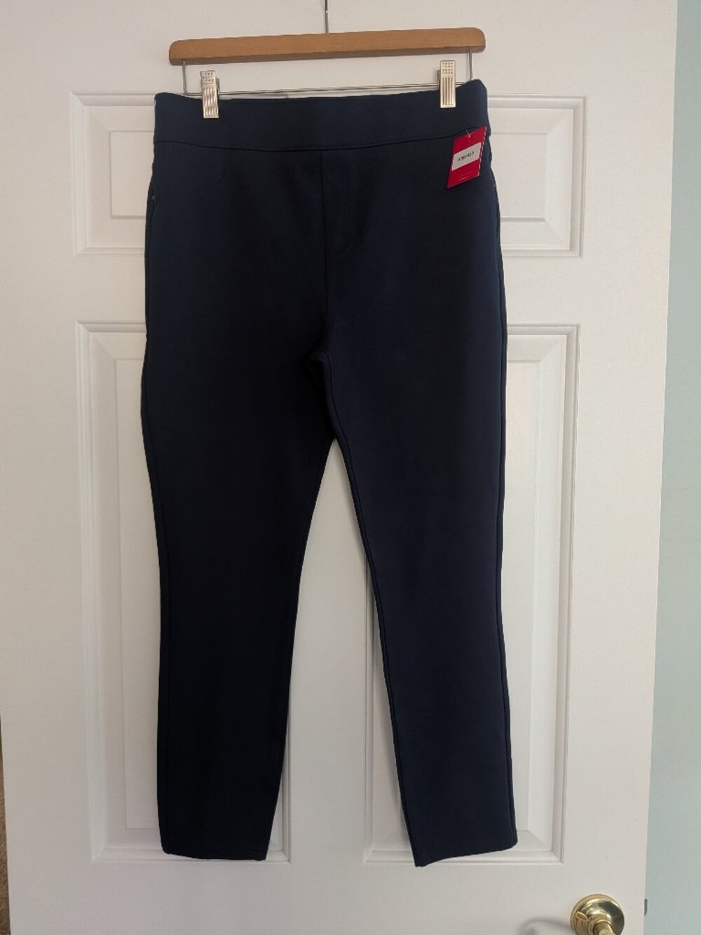 Spanx Ponte Ankle Length Leggings/Pants - Size L - Navy-  NWT